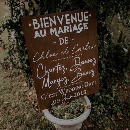 Panneau Mariage Bienvenue