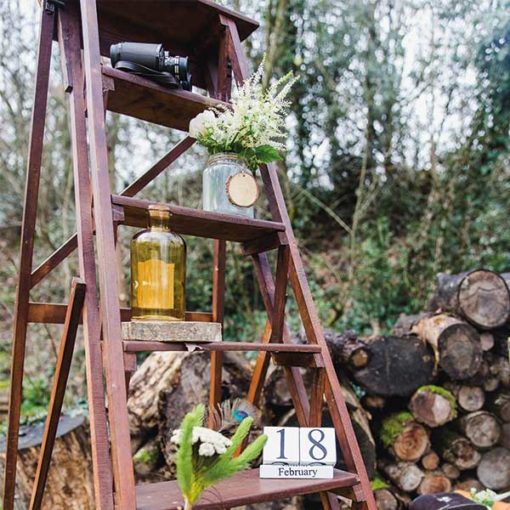 échelle en bois location mariage