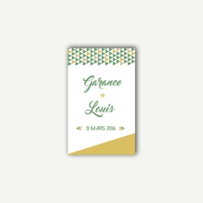 Etiquette des mariés graphique – Collection Mademoiselle Graphique