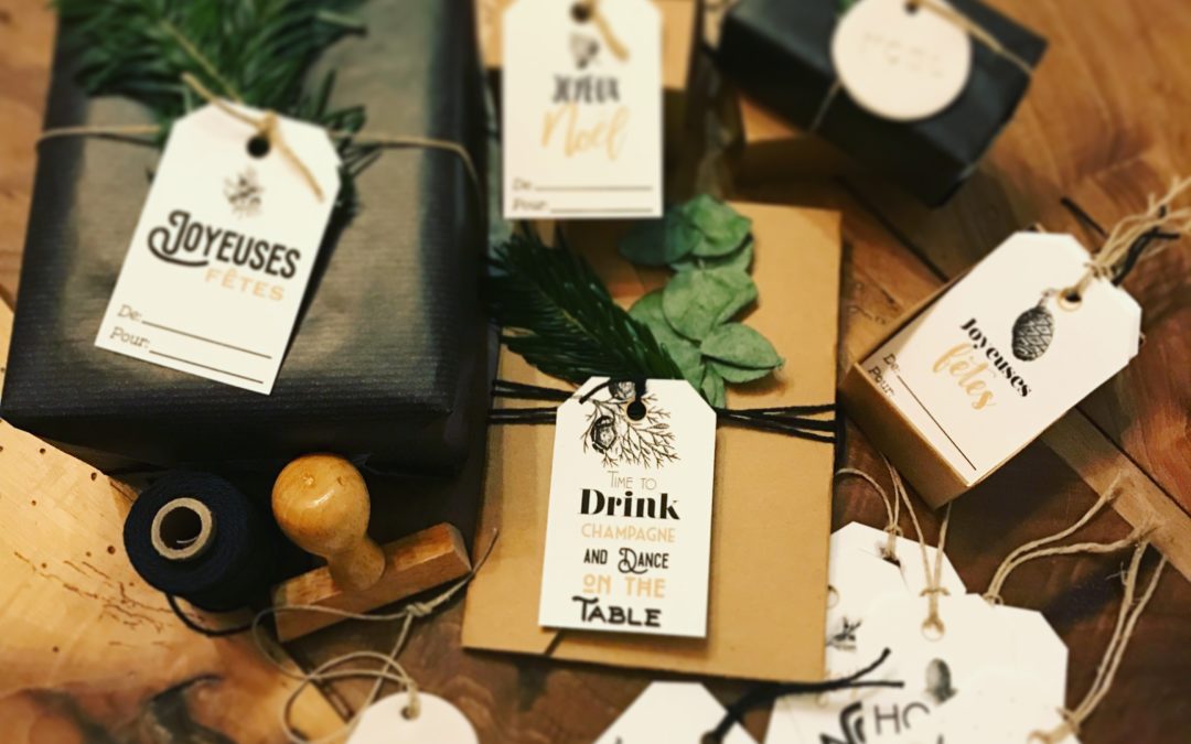 Etiquettes de cadeaux de Noel à imprimer