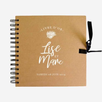 livre d'or mariage kraft exotique
