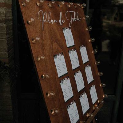 planche pour plan de table, lumières