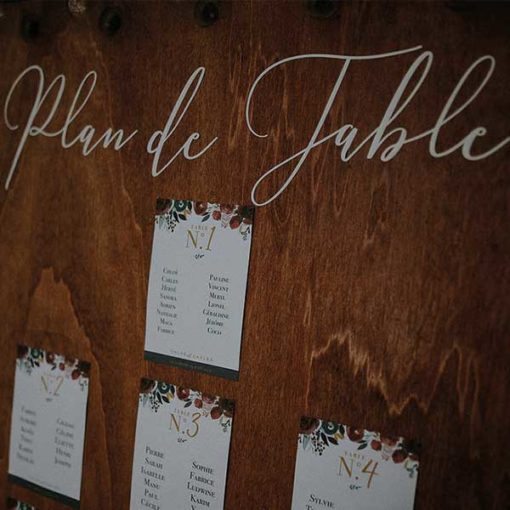 planche pour plan de table, lumières