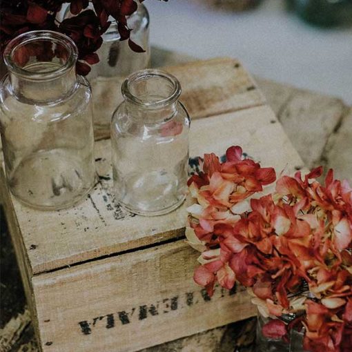 vase ancien transparent pour fleurs mariage