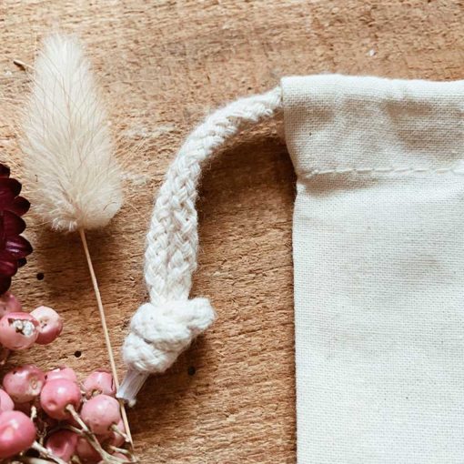 pochon en lin personnalisé pour cadeaux de mariage