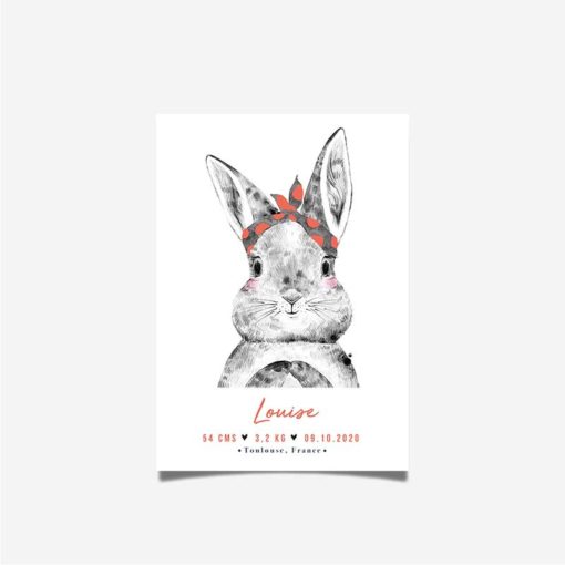 affiche enfant lapine