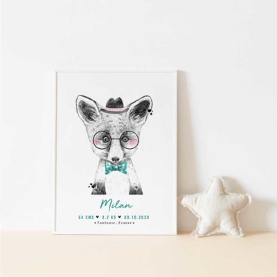 affiche enfant renard