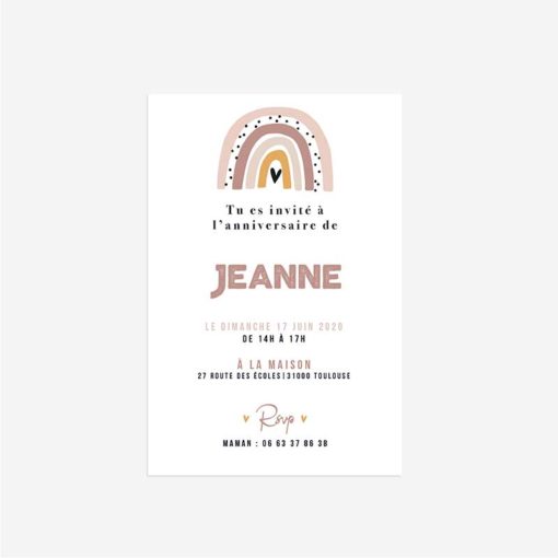 invitation anniversaire enfant