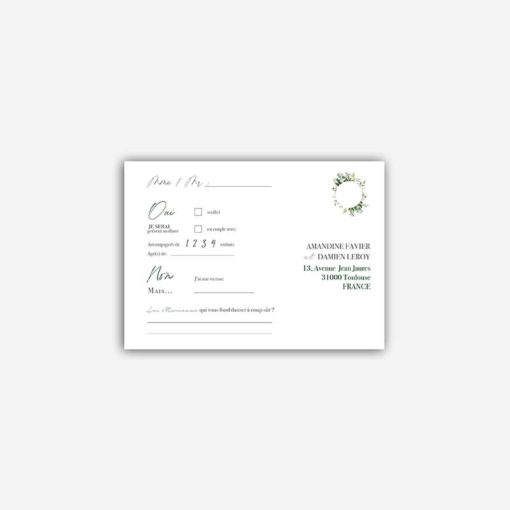 rsvp mariage faire part eucalyptus provence olive
