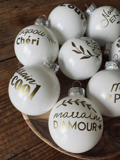 boule personnalisée mamie papi maman papa marraine parrain