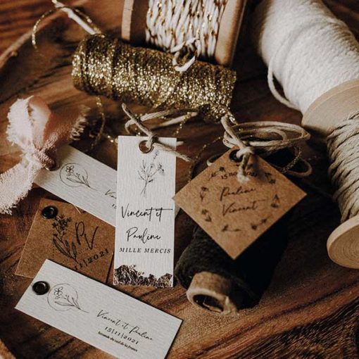 étiquette bougie mariage