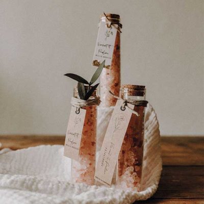 Tube à essai sel rose mariage bapteme cadeau invites