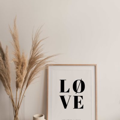 Affiche saint valentin personnalisée