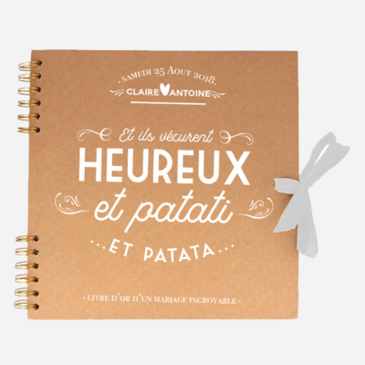 livre d'or kraft page blanche
